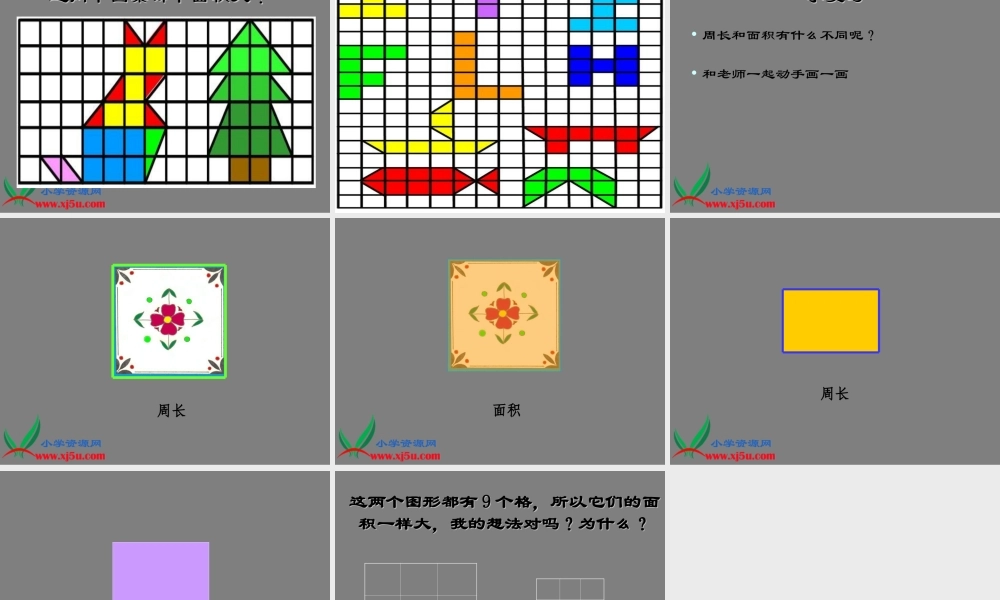 北师大版数学三年级下册《什么是面积》PPT课件之八