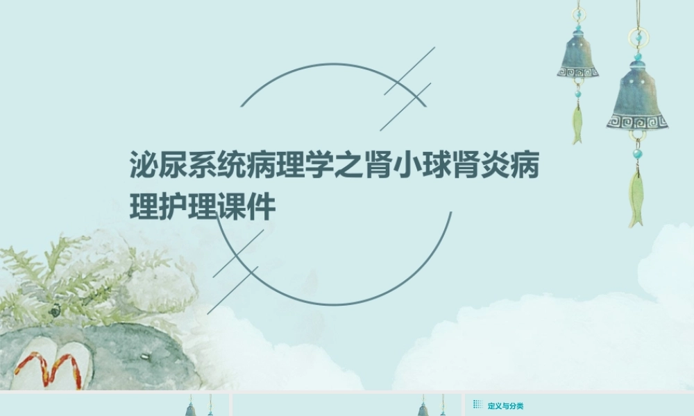 泌尿系统病理学之肾小球肾炎病理护理课件