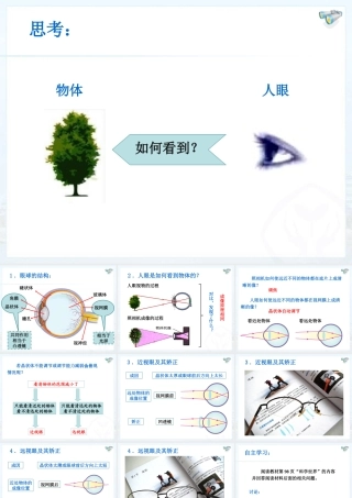 2014年秋八年级物理上册《54眼睛和眼镜》课件