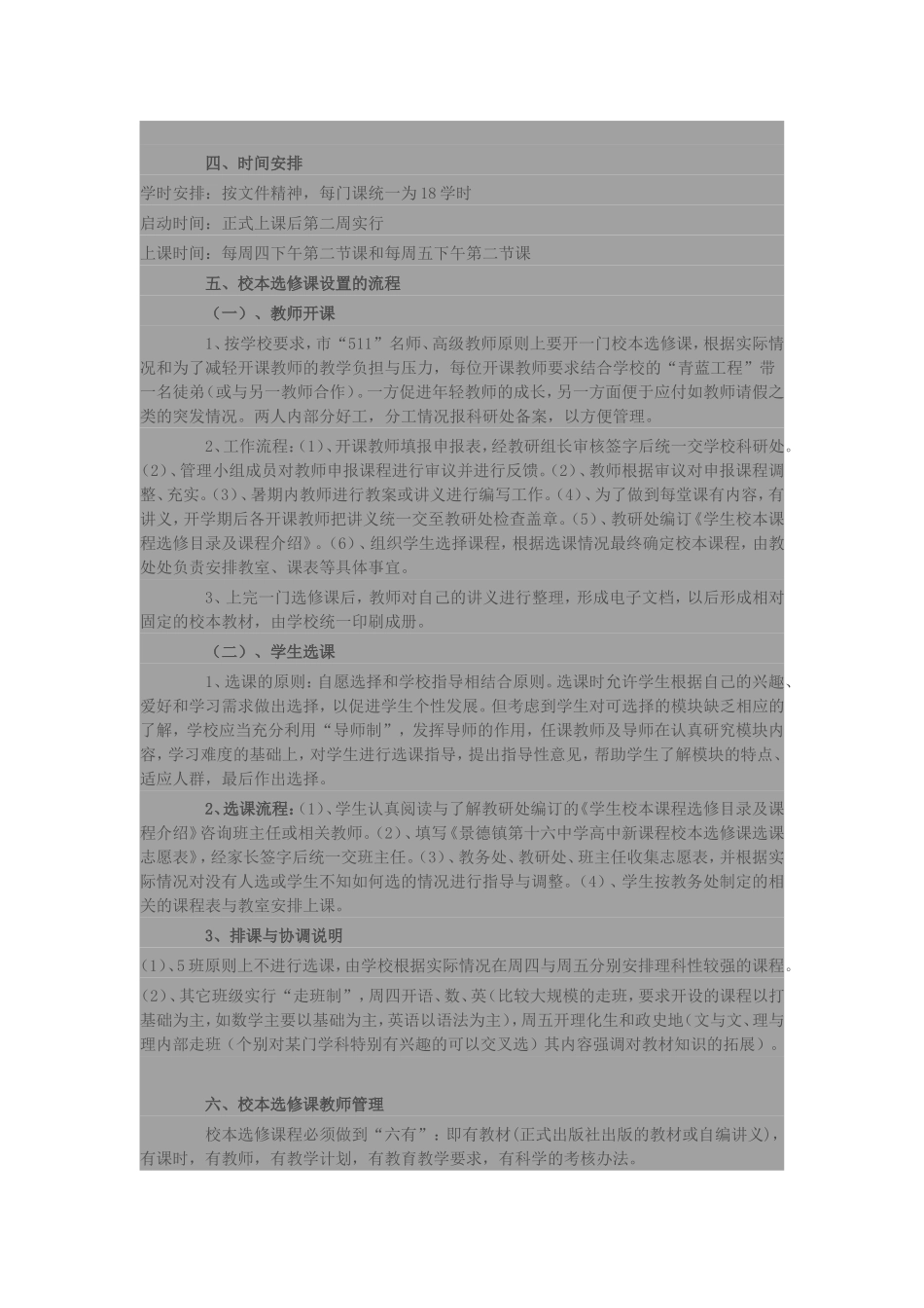 高中新课程校本选修课开设方案_第2页