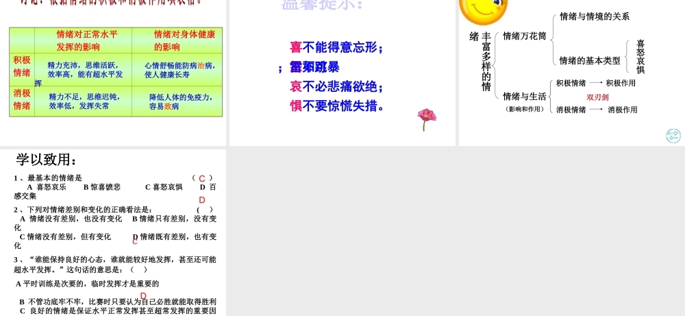 多姿多彩的情绪