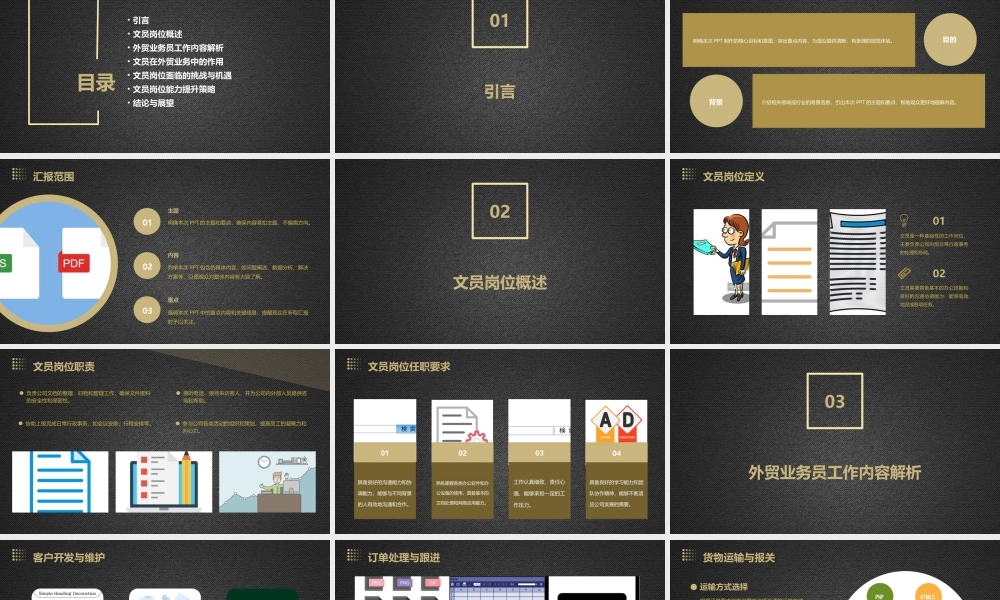 文员岗位说明演示文稿外贸业务员工作内容解析