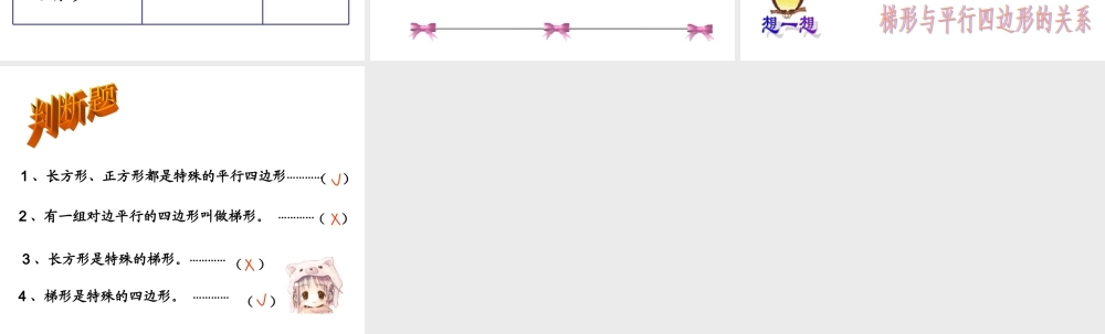 四年级数学上册第四单元平行四边形和梯形单元综合第一课时课件