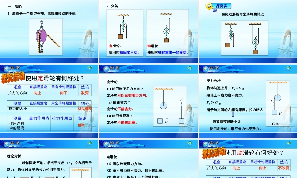 初三物理《滑轮》PPT课件