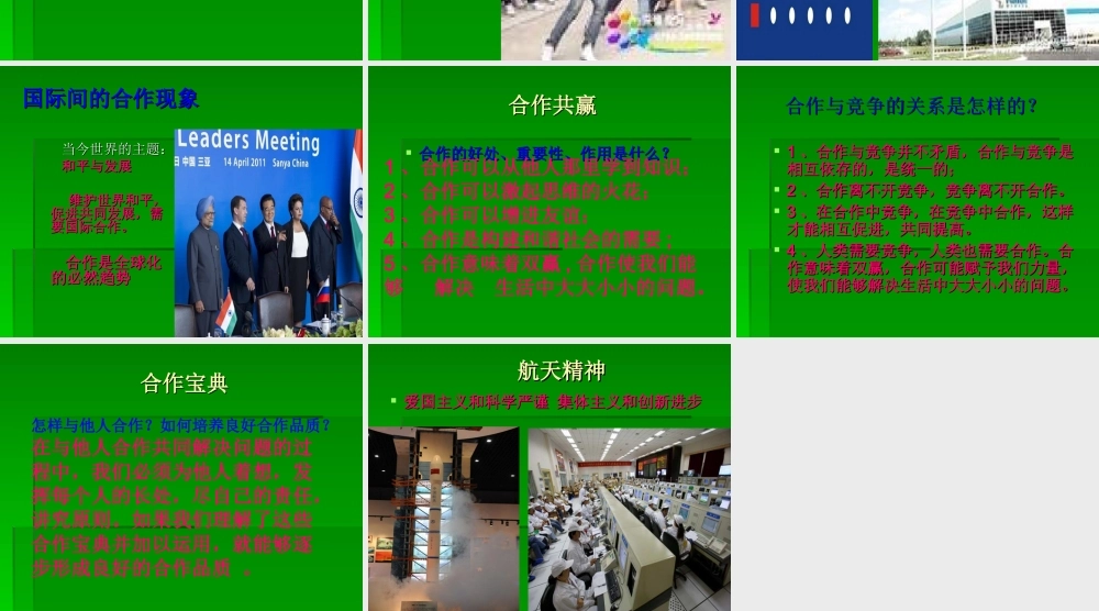 八年级政治下册：第四课《生命共舟》