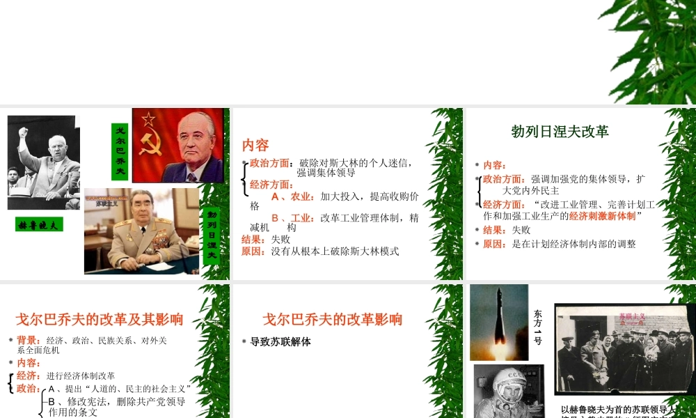苏联的改革与解体