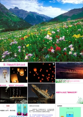 八年级物理第十章第三节物体的浮沉条件及应用课件(修改,