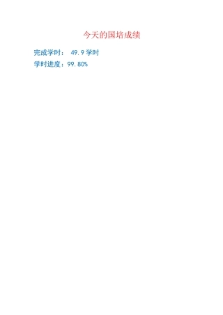 今天的国培成绩