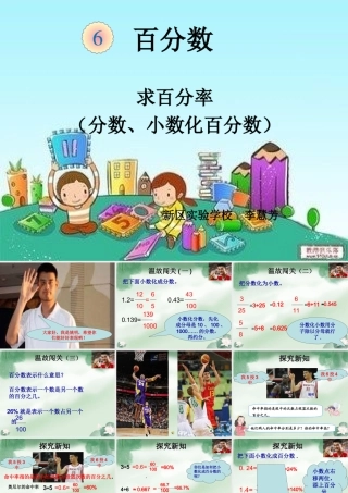 百分率小数分数化成百分数演示文稿