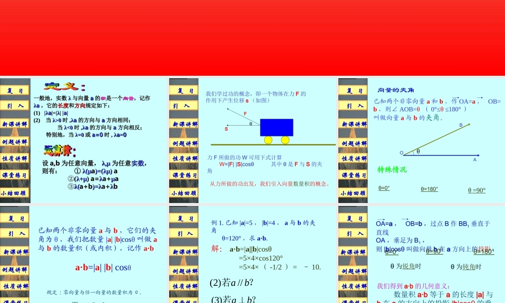 《平面向量数量积》课件2