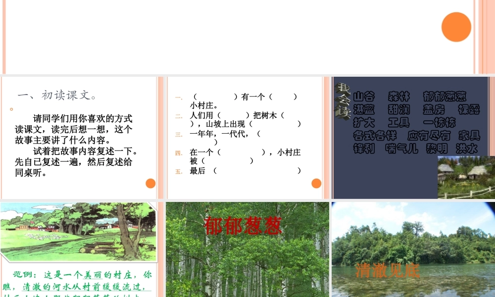 《一个小村庄的故事》lyy课件1