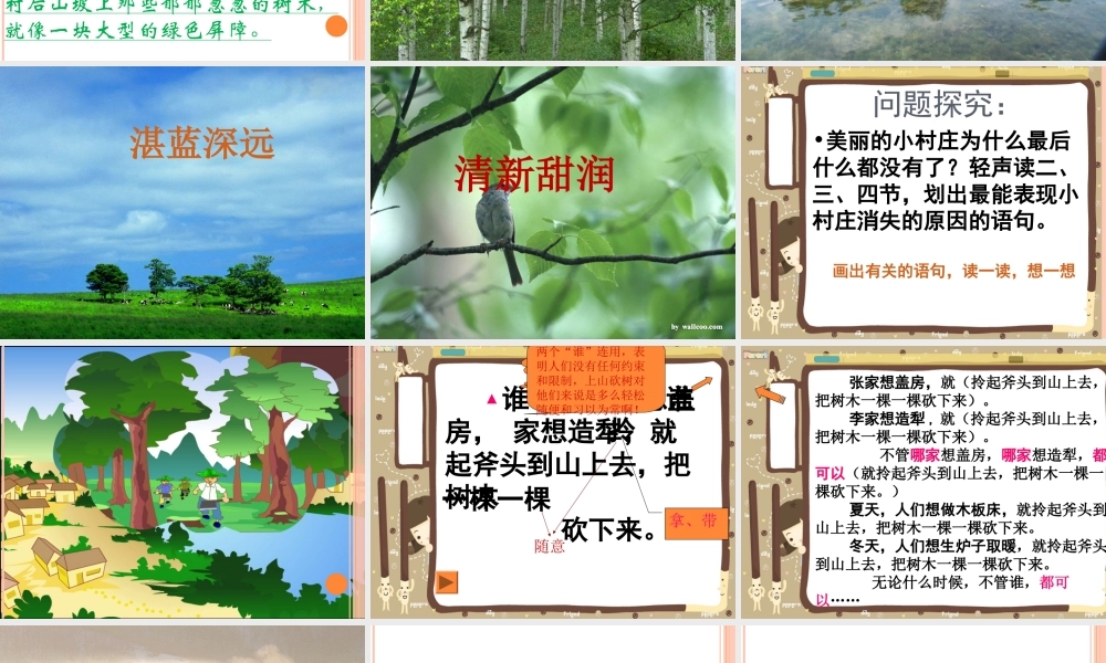 《一个小村庄的故事》lyy课件1