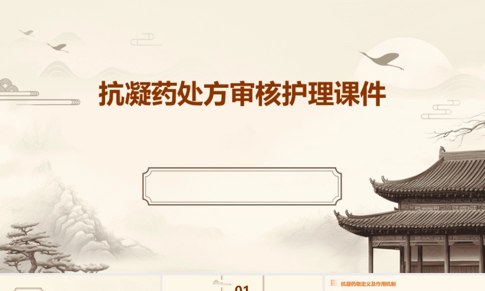 抗凝药处方审核护理课件