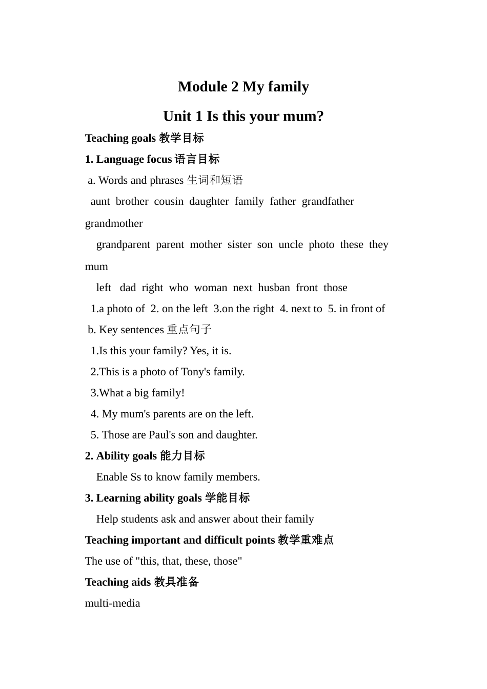 七上Module2Unit1Isthisyourmum_第1页