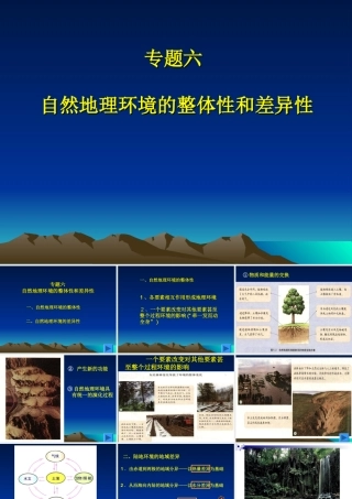 地理环境差异性和整体性修改
