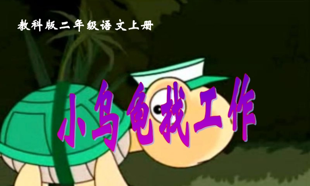 （教科版）二年级语文上册课件小乌龟找工作