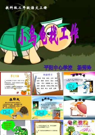 （教科版）二年级语文上册课件小乌龟找工作
