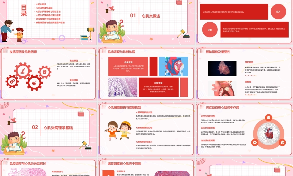 心血管病理学之心肌炎病理护理课件