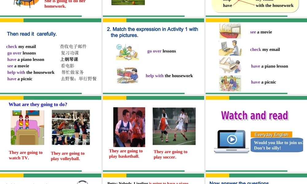 外研版七下Module_3_Making_plans_Unit_1_What_are_you_going_to_do_at_the_weekend