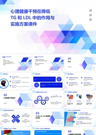 心理健康干预在降低TG和LDL中的作用与实施方案课件