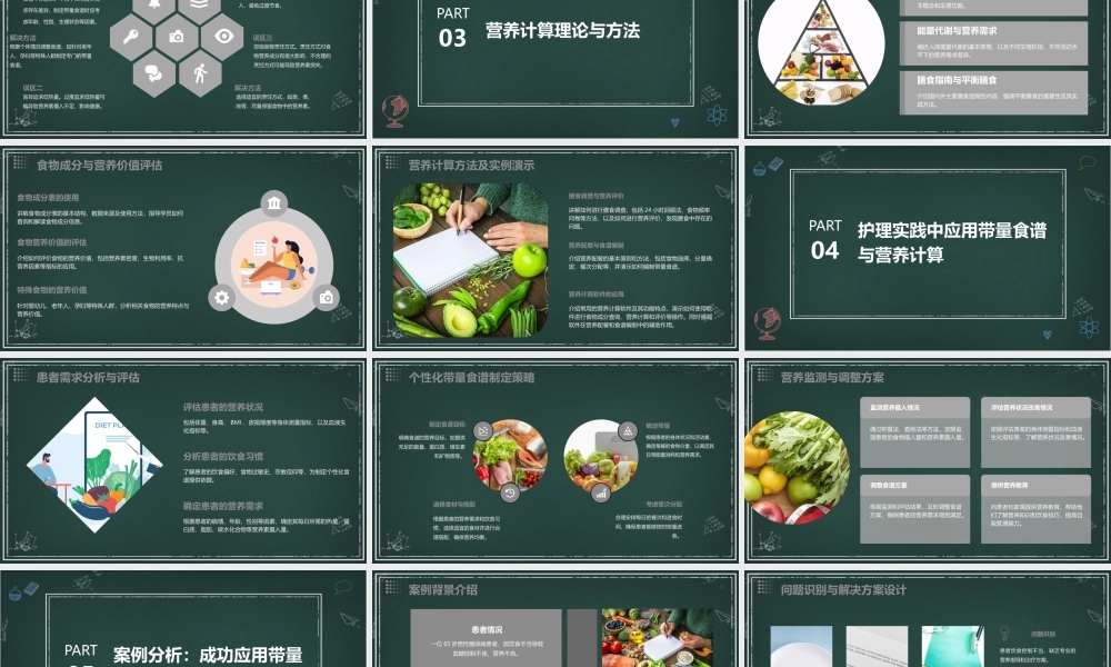 带量食谱与营养计算护理课程设计