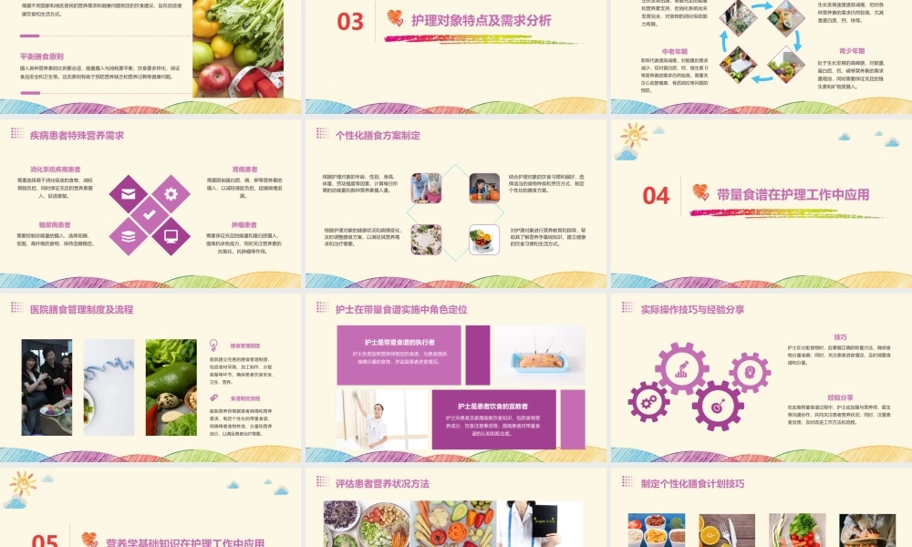 带量食谱制作与营养学基础知识护理