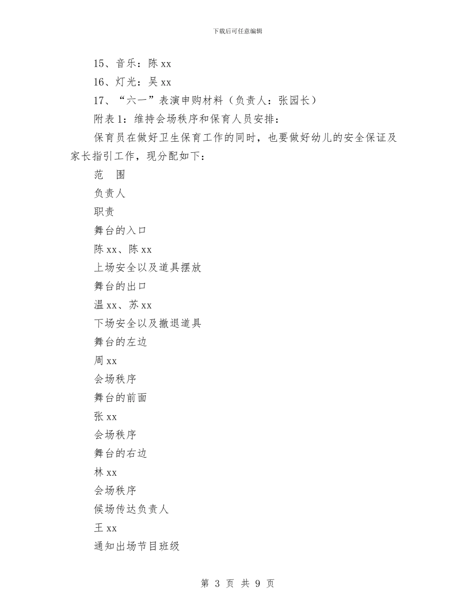 幼儿园庆“六一”文艺汇演活动方案与幼儿园庆七一活动总结汇编_第3页