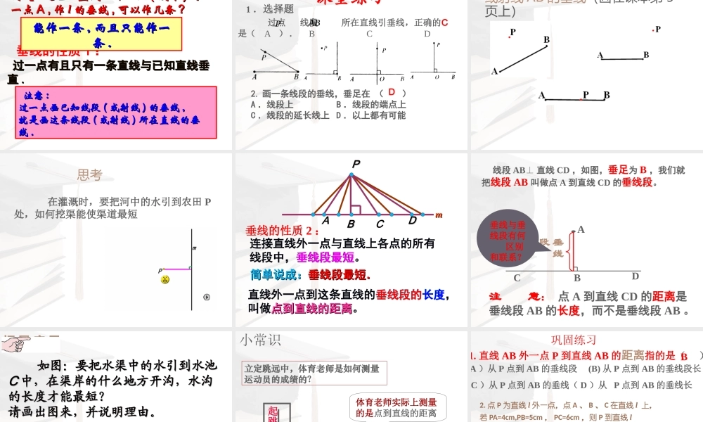 垂线讲课课件