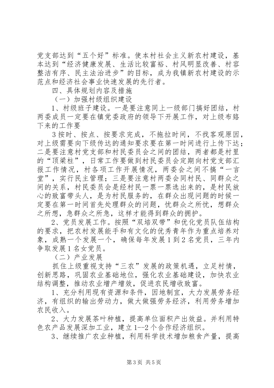 贫困村第一书记五年发展规划_第3页