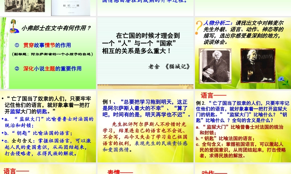 最后一课优秀课件