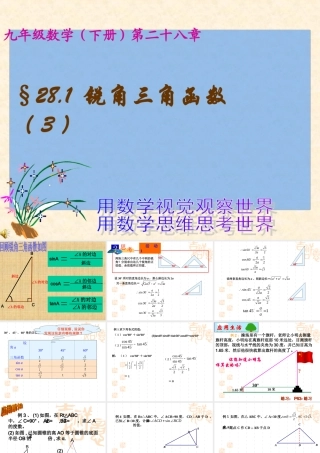 《锐角三角函数4》课件