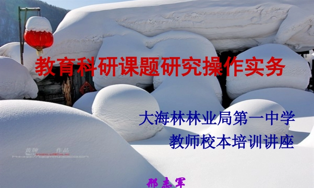 教育科研课题研究操作实务20108（邢）