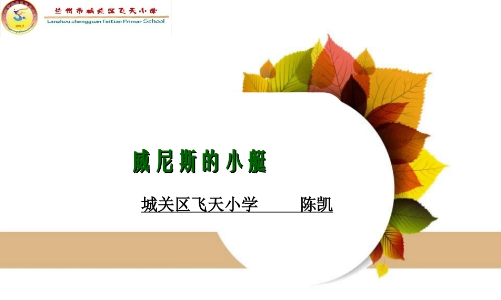 威尼斯的小艇第二课时