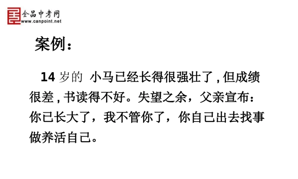 【精品课件二】第九课少年的权利