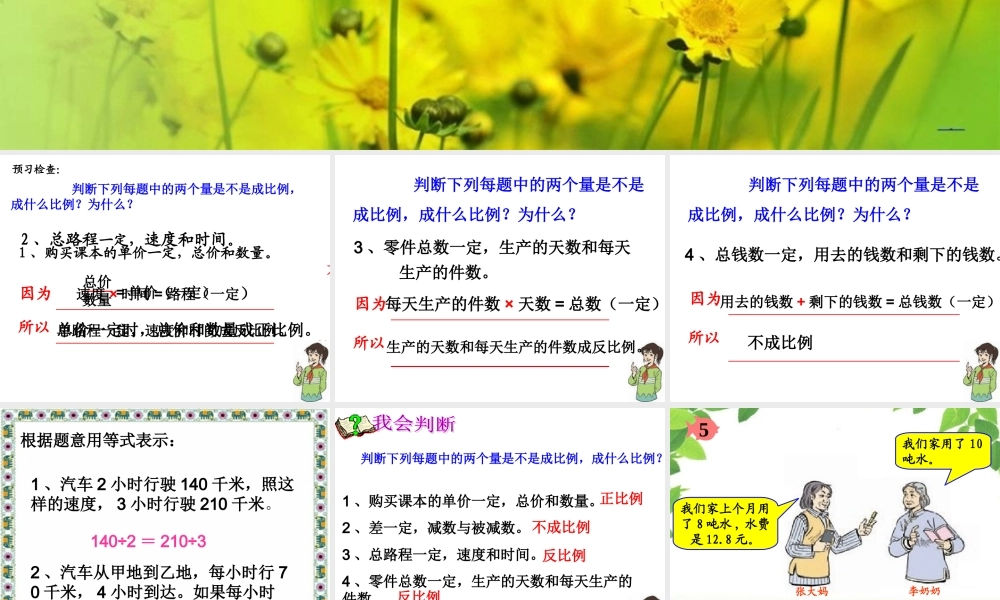 用比例解决问题新授