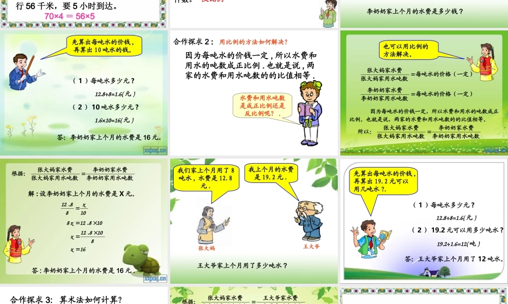 用比例解决问题新授