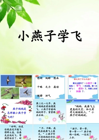 《小燕子学飞》教学课件