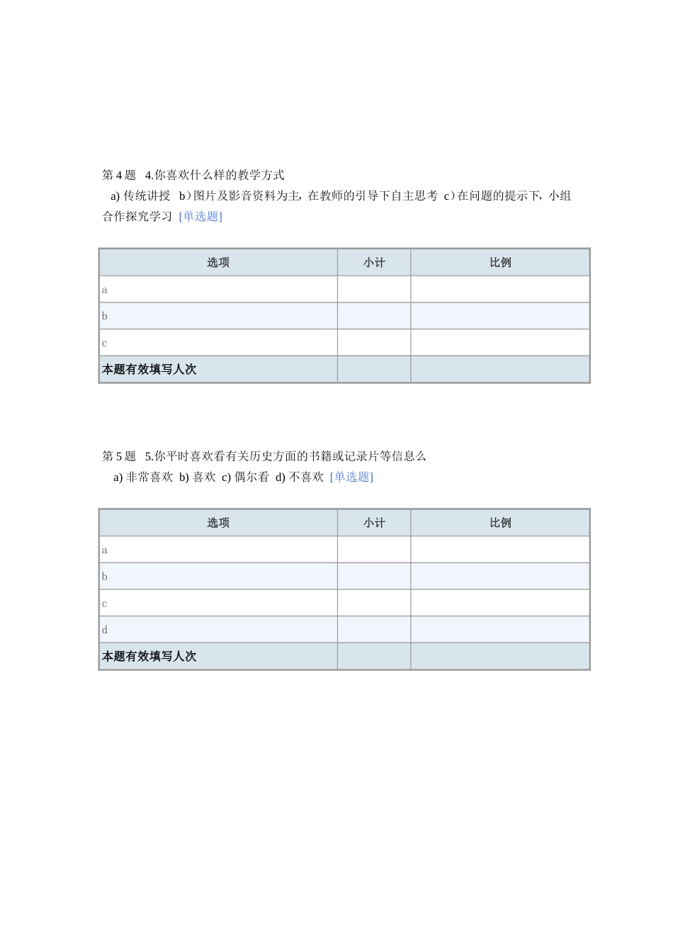 初中历史兴趣小调查_第2页