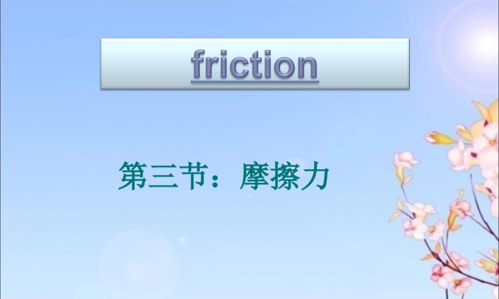 《摩擦力》教学课件1