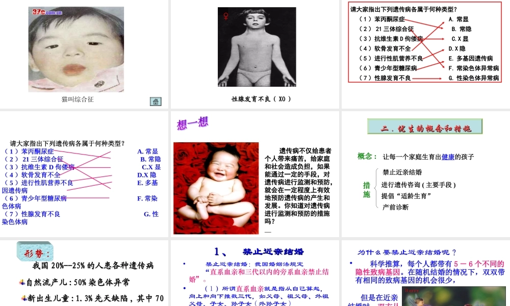 人类遗传病与优生