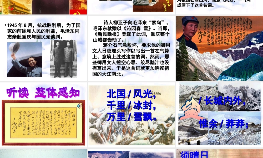 [《沁园春·雪》教学课件