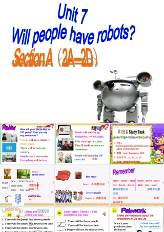 2013新版人教新目标八年级上期英语Unit7_Will_people_have_robots全单元课件