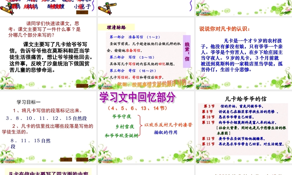 《凡卡》PPT课件 (3)