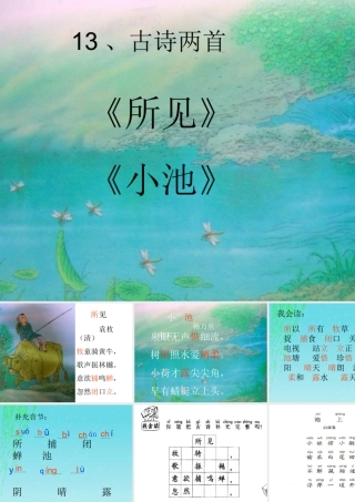 古诗两首所见小池