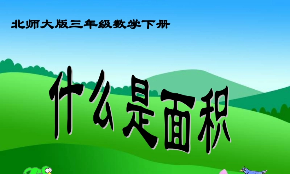 北师大版数学三年级下册《什么是面积》PPT课件
