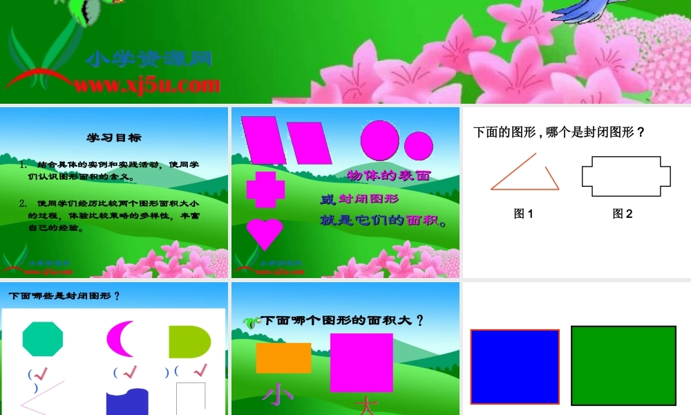 北师大版数学三年级下册《什么是面积》PPT课件