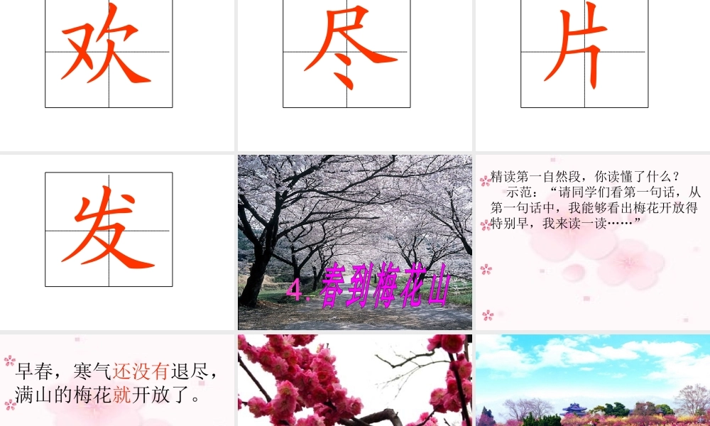 春到梅花山课件