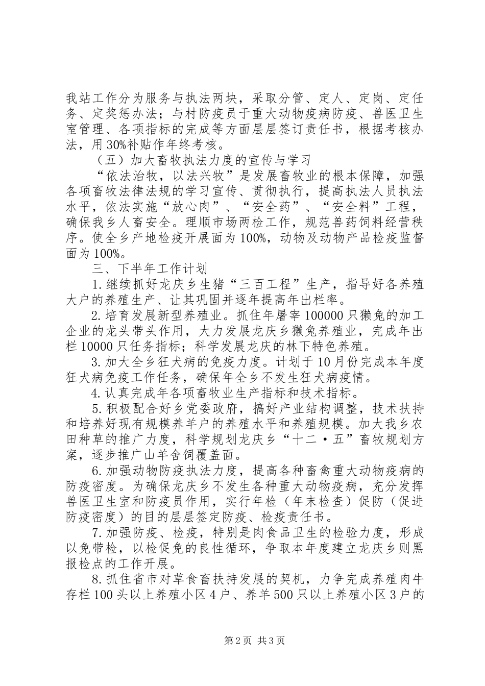 畜牧兽医站总结与规划_第2页