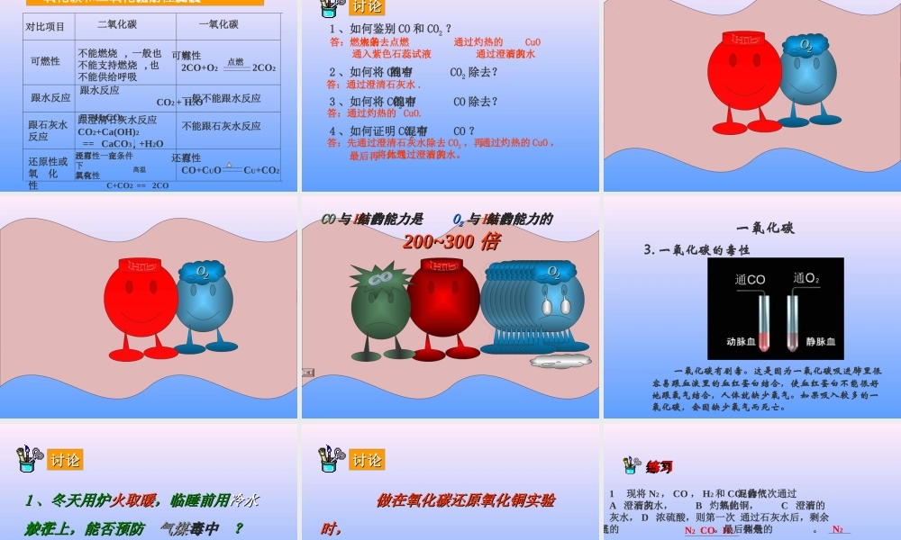 初中化学二氧化碳和一氧化碳课件3