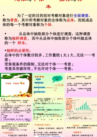 平均数,中位数,众数的复习